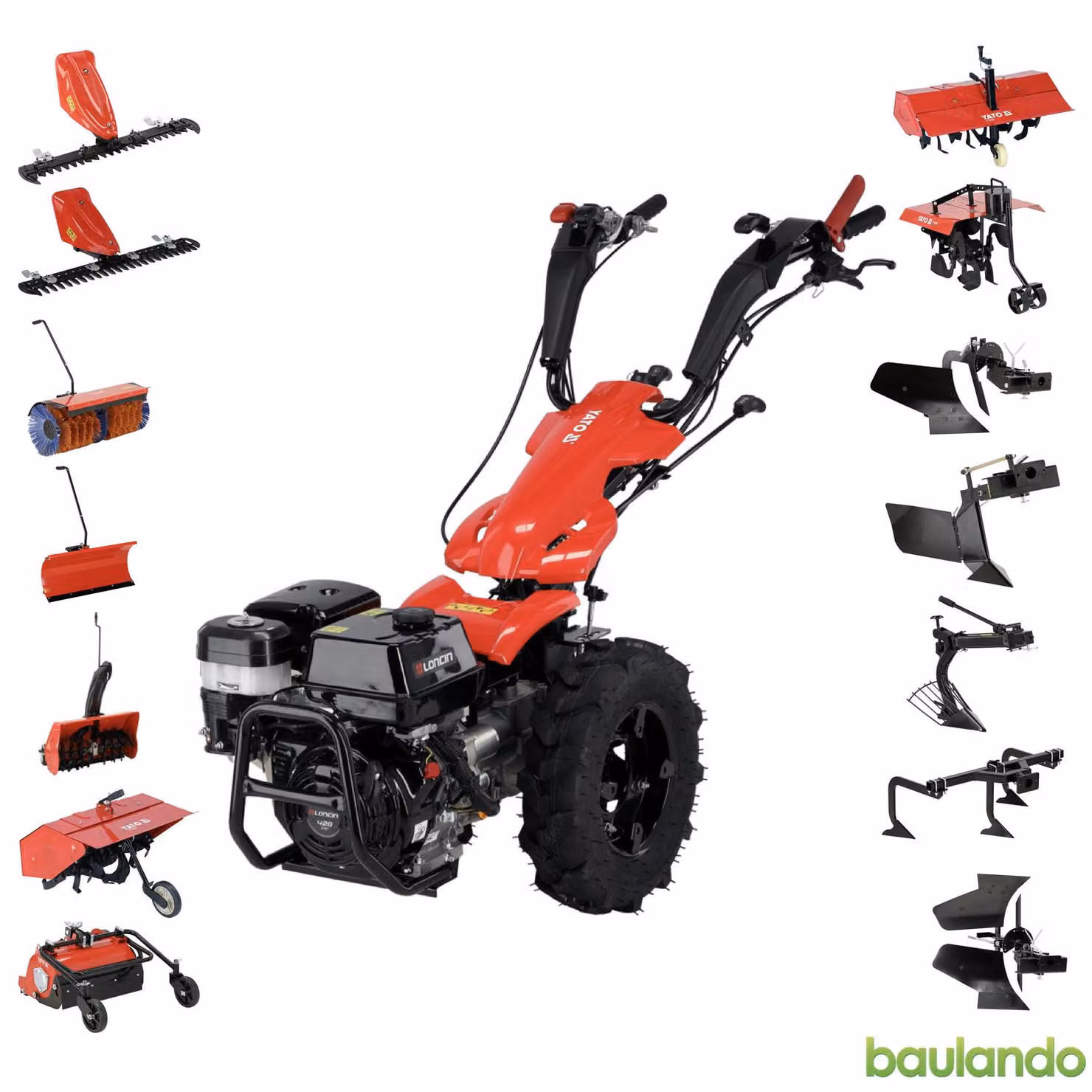 Motocoltivatore, trattore monomotore con motore LONCIN da 9 kW/12,24 CV