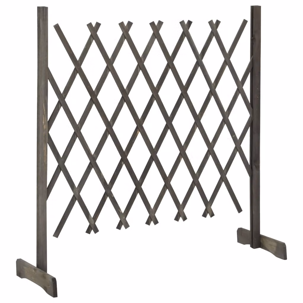 vidaXL Recinto per arrampicata da giardino grigio 120x90 cm in legno di abete massiccio