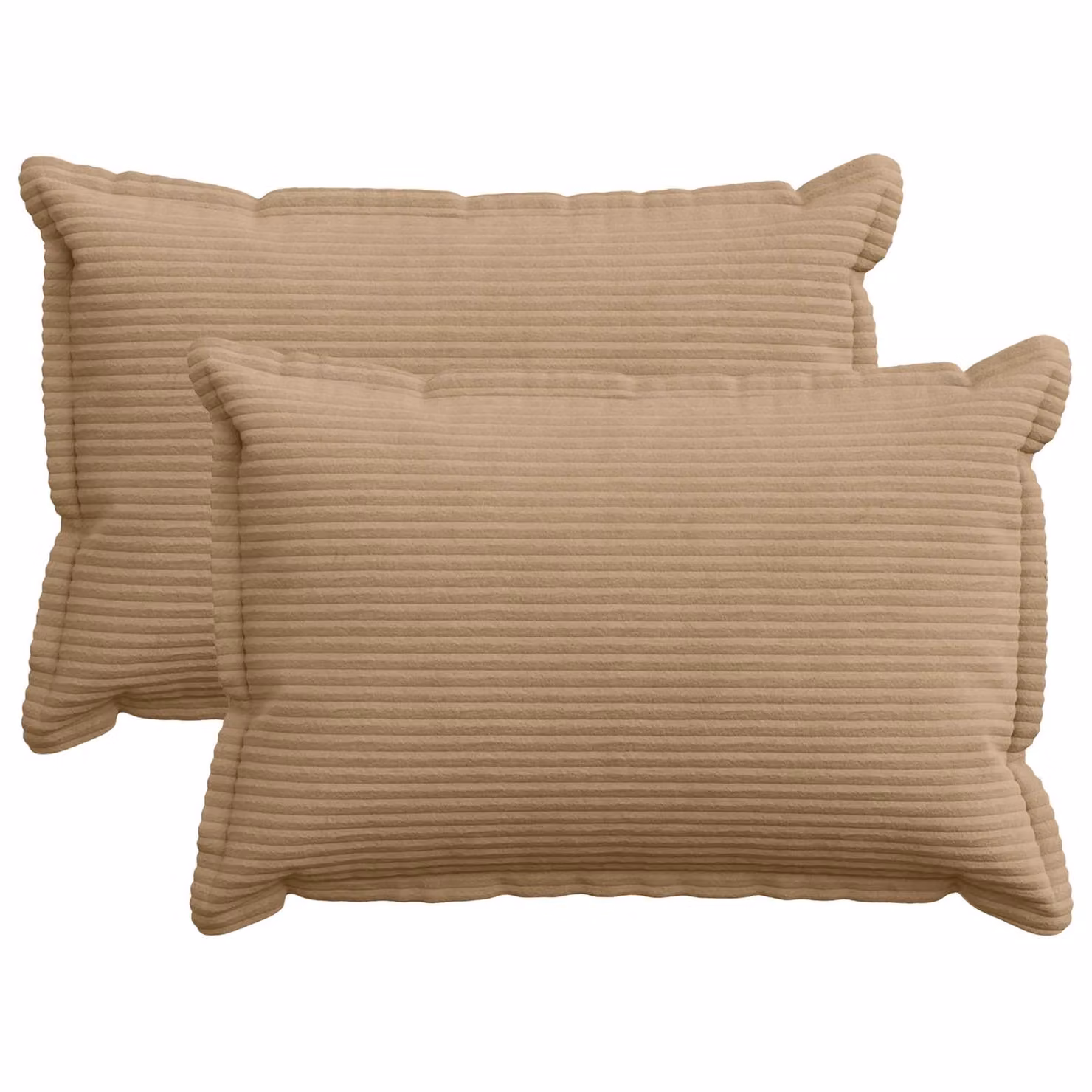 Set di 2 federe vidaXL HOUTEN in velluto a coste marrone, L 75 cm x P 50 cm
