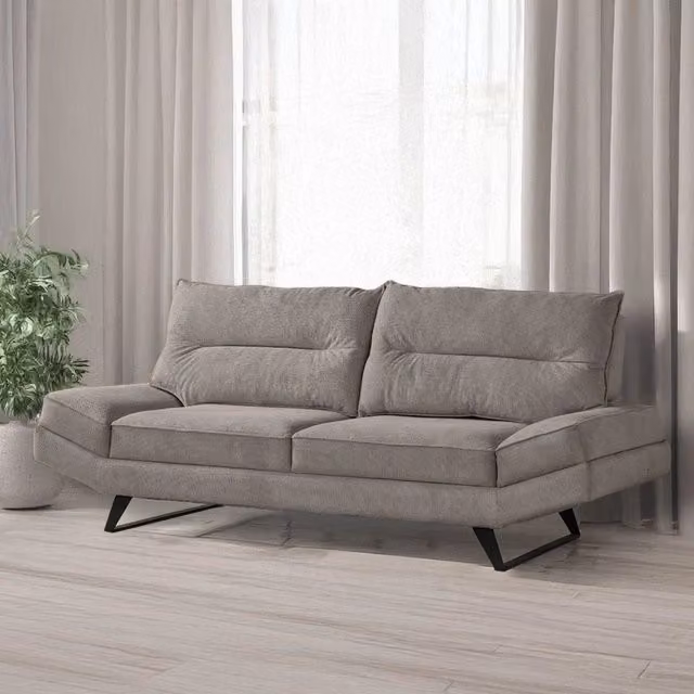 Divano contenitore Lena a 3 posti Effezeta Italia con schienali basculanti e funzione letto in tessuto microfibra Caddy 620 colore tortora L: 236 cm x P: 105 cm x H: 98 cm – 1