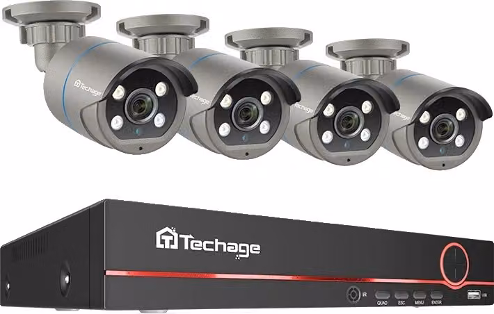 Sistema di sicurezza CCTV, 8CH NVR, selezioni di telecamere multiple, 8CH NVR 4 telecamere