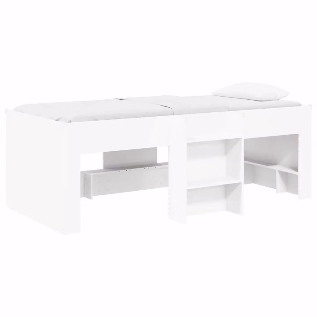 Letto singolo alto per bambini vidaXL in legno ingegnerizzato bianco L: 193 cm, P: 96 cm, H: 120 cm – 2