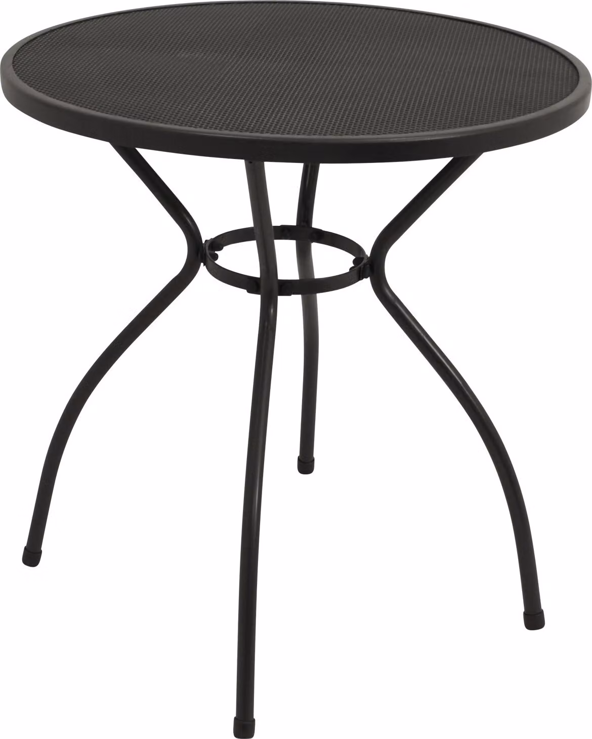 DEGAMO tavolo da giardino tavolo da bistrot tavolo da balcone CLASSIC 70cm rotondo, acciaio + lamiera stirata antracite