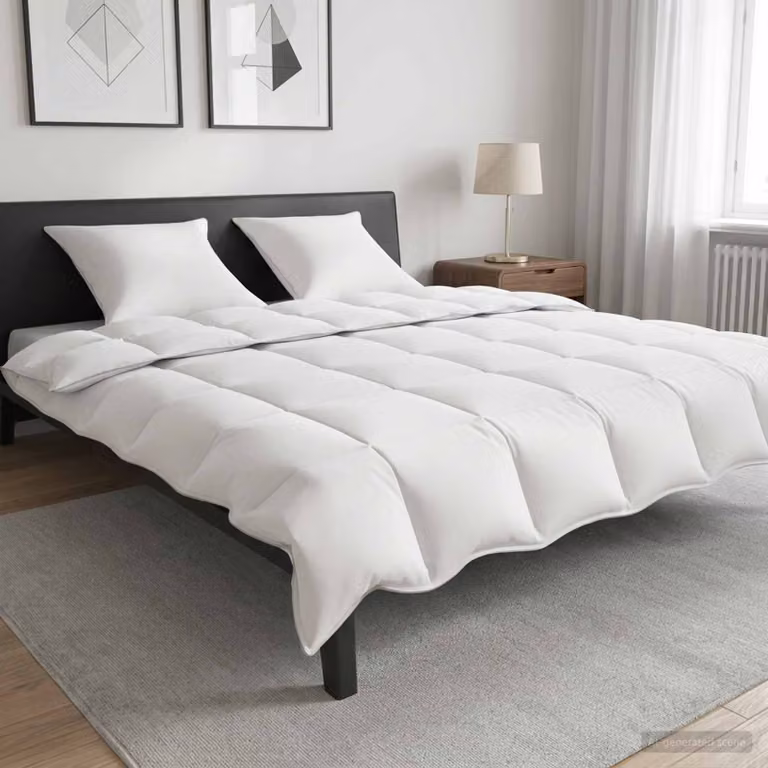 Piumone invernale in bambù vidaXL bianco L 240 x P 220 cm