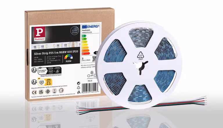 Paulmann Pro Strip, striscia LED, colore argento, modello P25, temperatura di colore 830