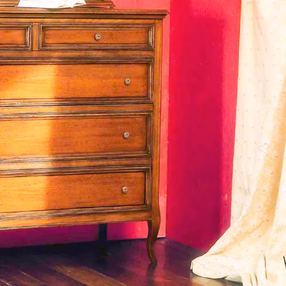 Cassettiera classica in legno con alzatina Mobili 2G finitura bassano L: 120 cm, P: 48 cm, H: 144 cm – 4