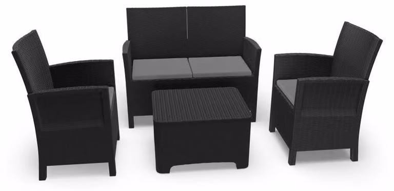 Riccione Set sofa' polimerico ecologico – Antracite – Grand Soleil