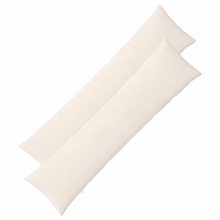 Set di 2 federe vidaXL ALMELO in velluto a coste color beige, L 145 cm x L 40 cm