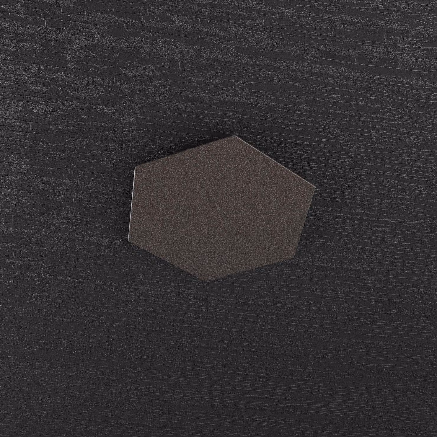 Componente Decorativo Industrial-Minimal Hexagon Metallo Marrone