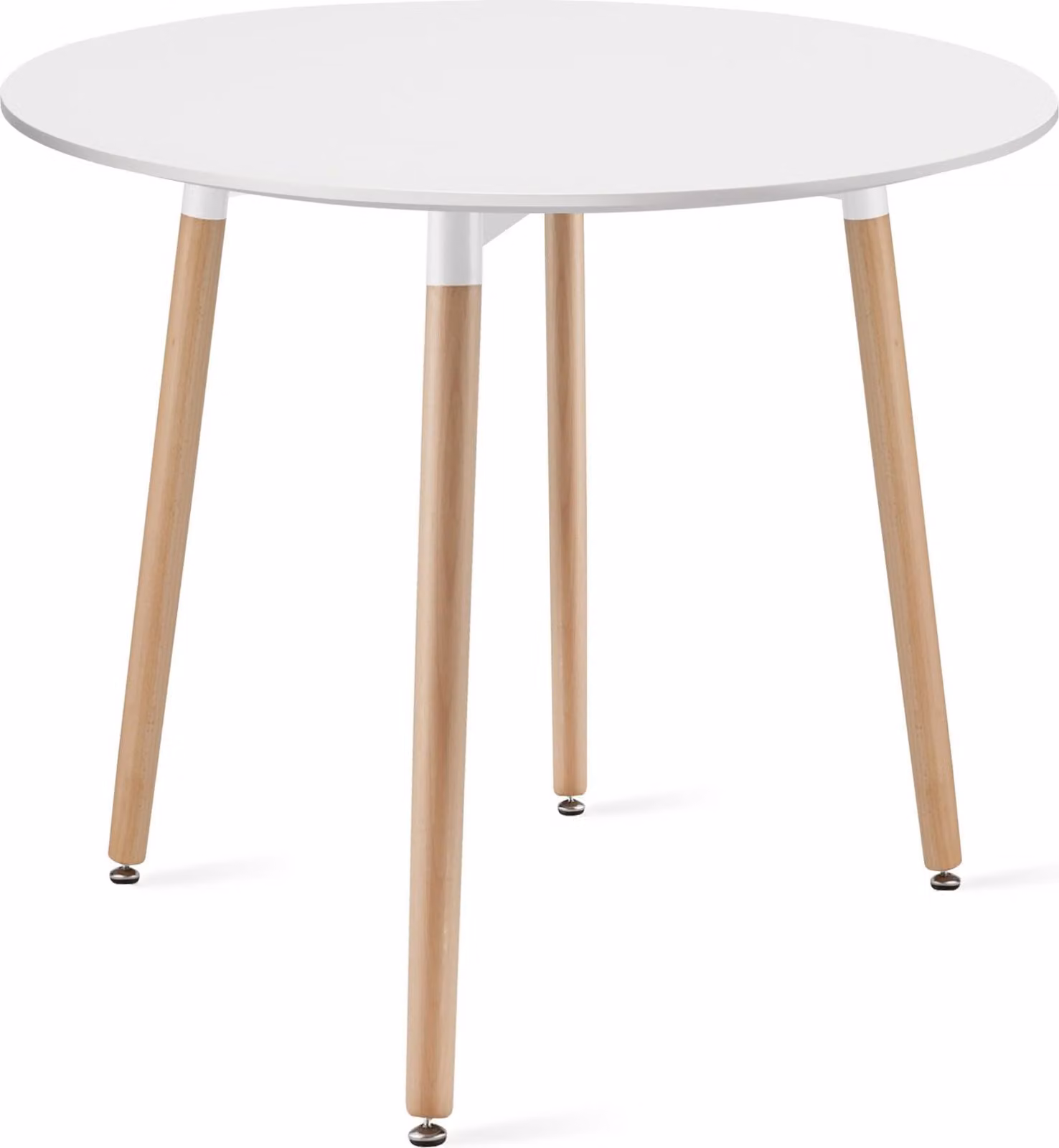 Tavolo da pranzo rotondo bianco KAMI 80x80 cm