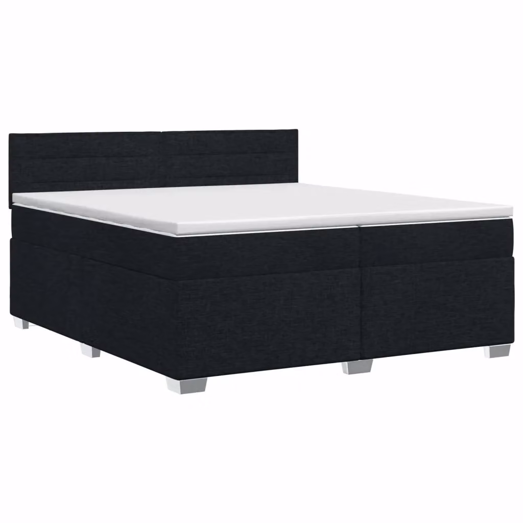 Letto box spring con materasso ibrido vidaXL Nero L/P/H: 200 x 200 x 100,5 cm – 2