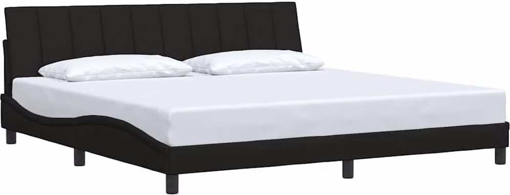 Giroletto senza Materasso Hanko Nero 200x200 cm in Tessuto