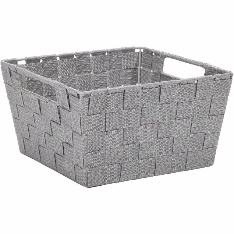 Cestino con manici Vestiamo Casa Grigio H: 14 cm, L: 25 cm, P: 25 cm