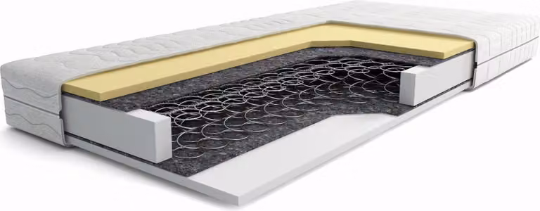 FURNLUX Materasso a molle Sim Bianco 90x200cm / Colore principale: Bianco / Dimensioni: 90 x 200 x 15 cm