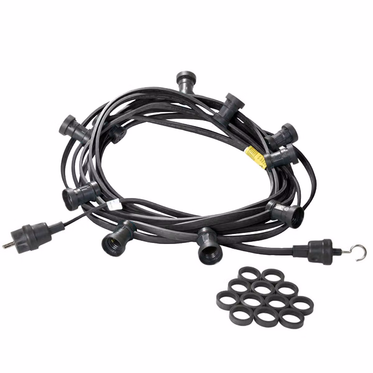 Catena luminosa Illu/party 5m - catena luminosa per esterni nera - Germany - 5 x attacco a vite E27