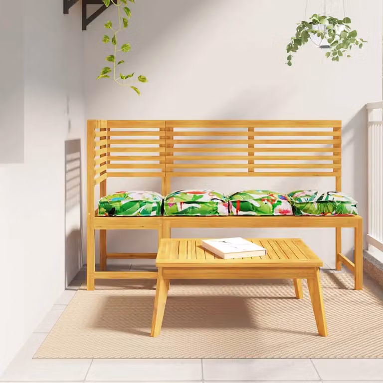 Set di 4 cuscini quadrati vidaXL in tessuto Oxford multicolore con fantasia floreale, idrorepellenti, L 40 x P 40 x H 8 cm