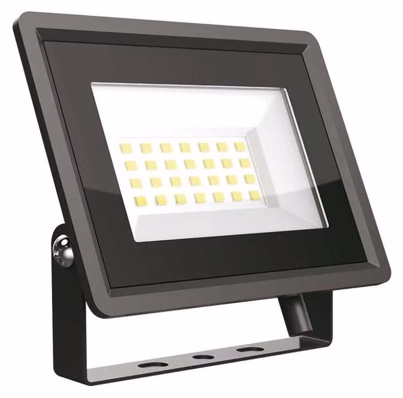 V-TAC VT-4924-B Faro LED slim 20W 100° 1650LM IP65 SMD F-series con driver IC integrato colore nero 4000k - 6738