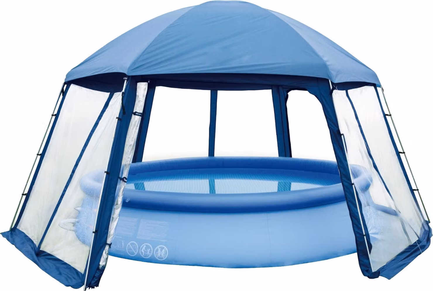 Tenda da piscina Blue Bay tipo I Blu 433 x 500 x 250 cm
