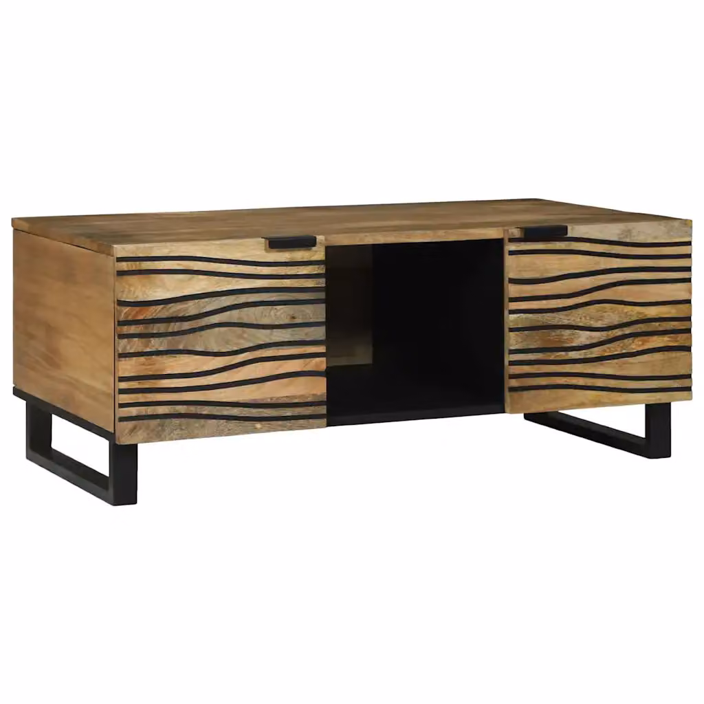 vidaXL Tavolino da salotto moderno in legno di acacia e mango, colore marrone, L 100 x P 54 x H 40 cm