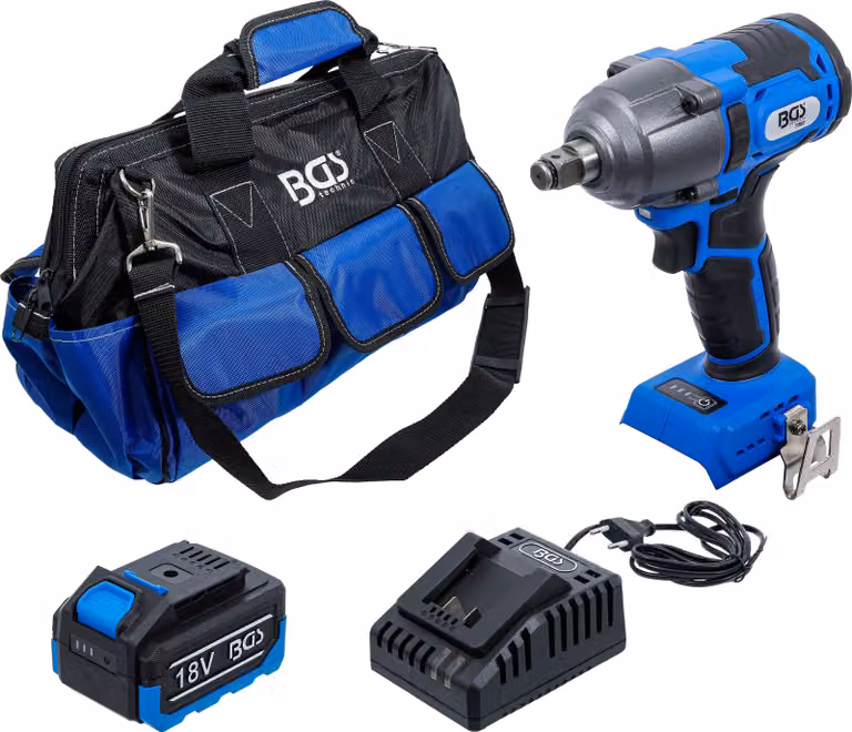 BGS-7392 Set di avvitatori a impulsi a batteria brushless 400 Nm 18 V con batteria e caricatore rapido