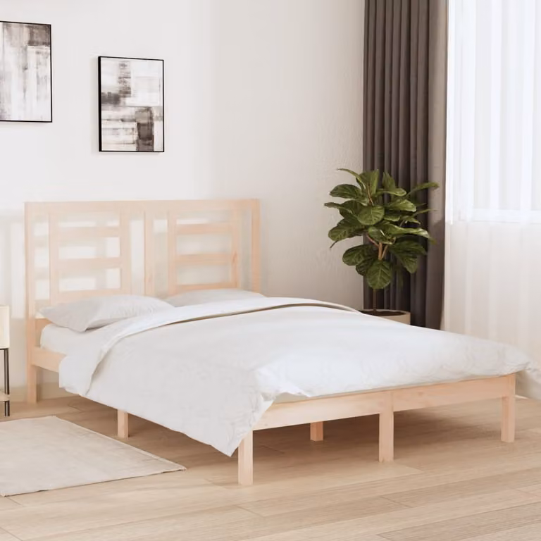 The Living Store Letto in legno massiccio di pino 140x200 cm