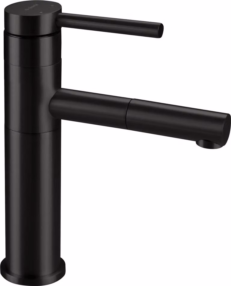 Rubinetto per lavabo, con bocca estraibile - nero