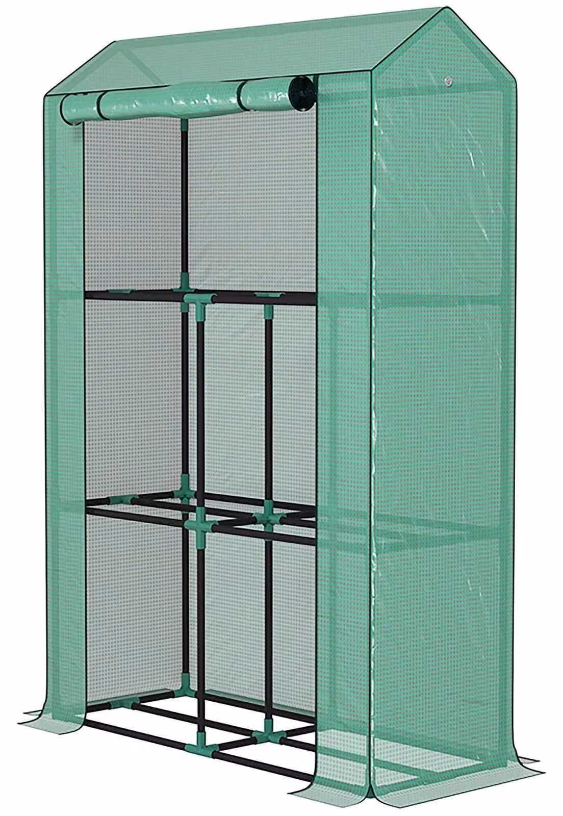 Serra con 3 ripiani – Serra portatile | Colore: Verde | Dimensioni: 100x40x150 cm