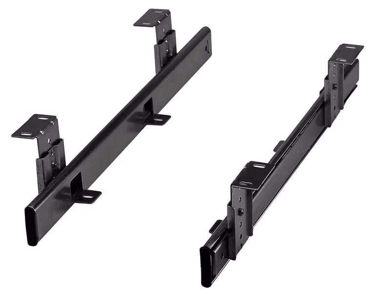 Guida per cassetto tastiera parzialmente estraibile - 400 mm - Nero - Acciaio - Per scrivania e tavolo PC