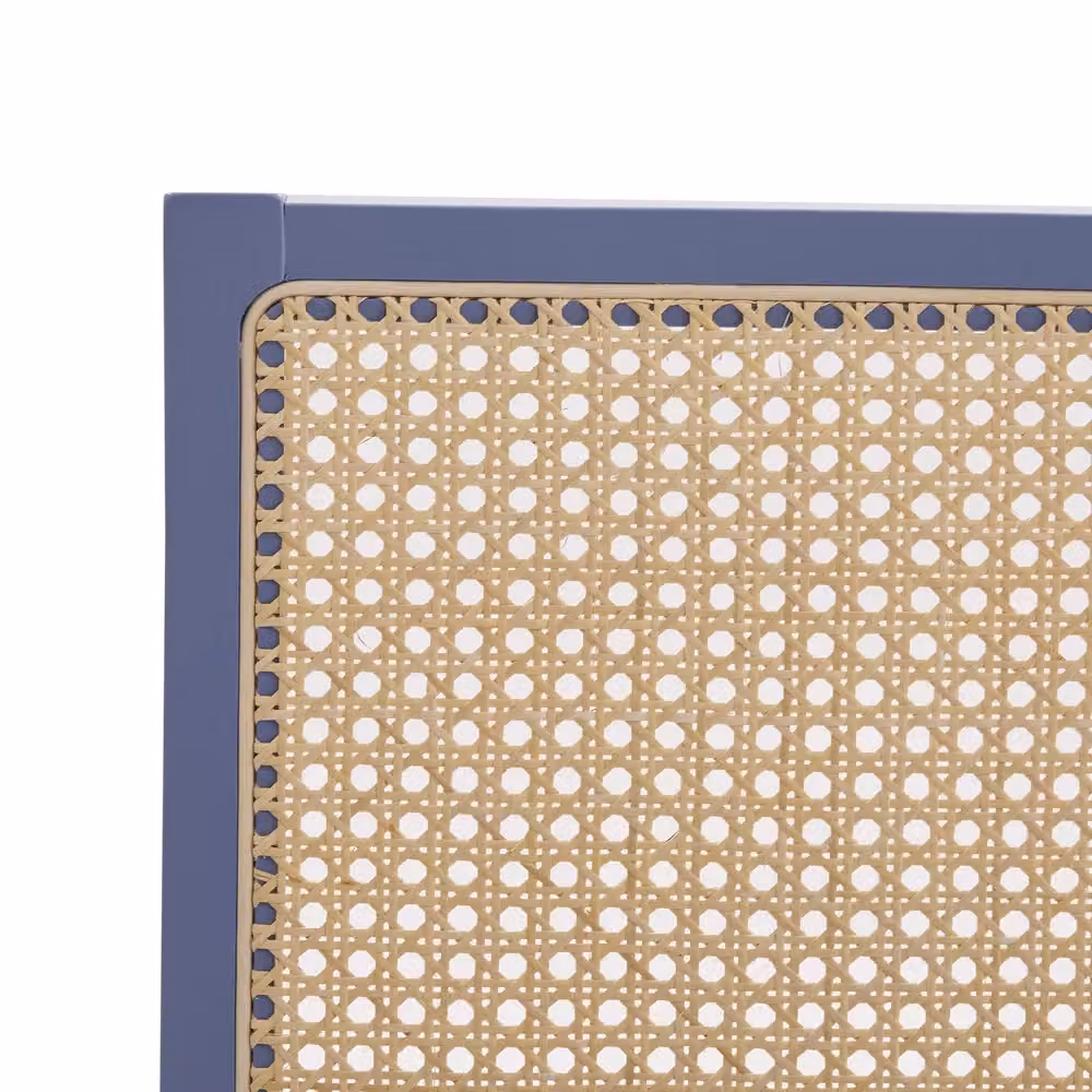 Set di 2 sedie in legno con paglia di Vienna blu Mobili 2G – 2
