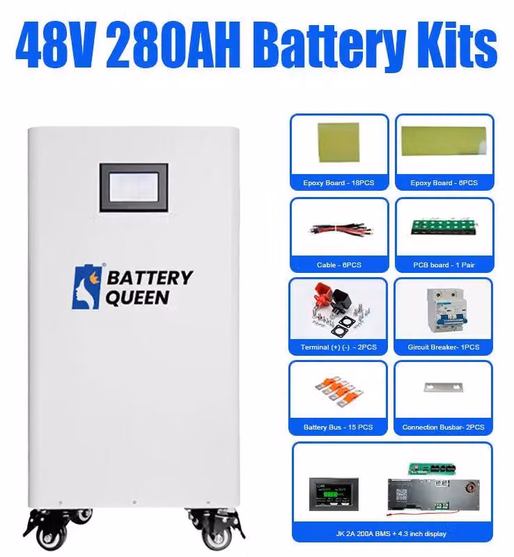 Kit di batterie per sistemi di accumulo di energia – Energia solare – Batteria – 48V – Fai da te – Capacità da 280Ah a 320Ah