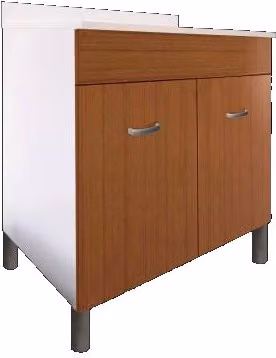 Mobile Sottolavello da Cucina 80x50x69 cm con 2 Ante in Nobilitato Teak