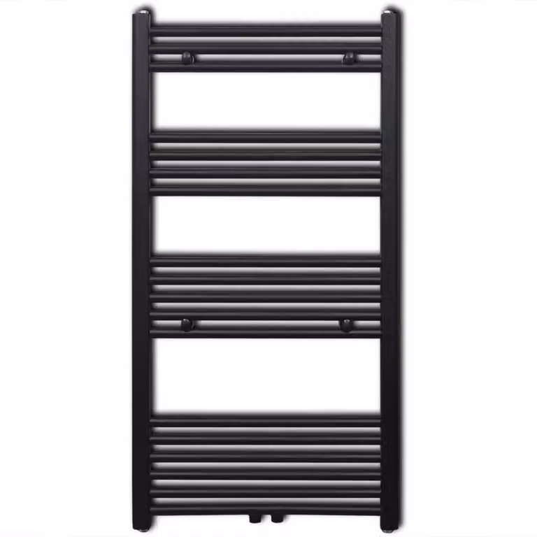 vidaXL Radiatore per asciugamani ad acqua calda diritto nero 600x1160 mm