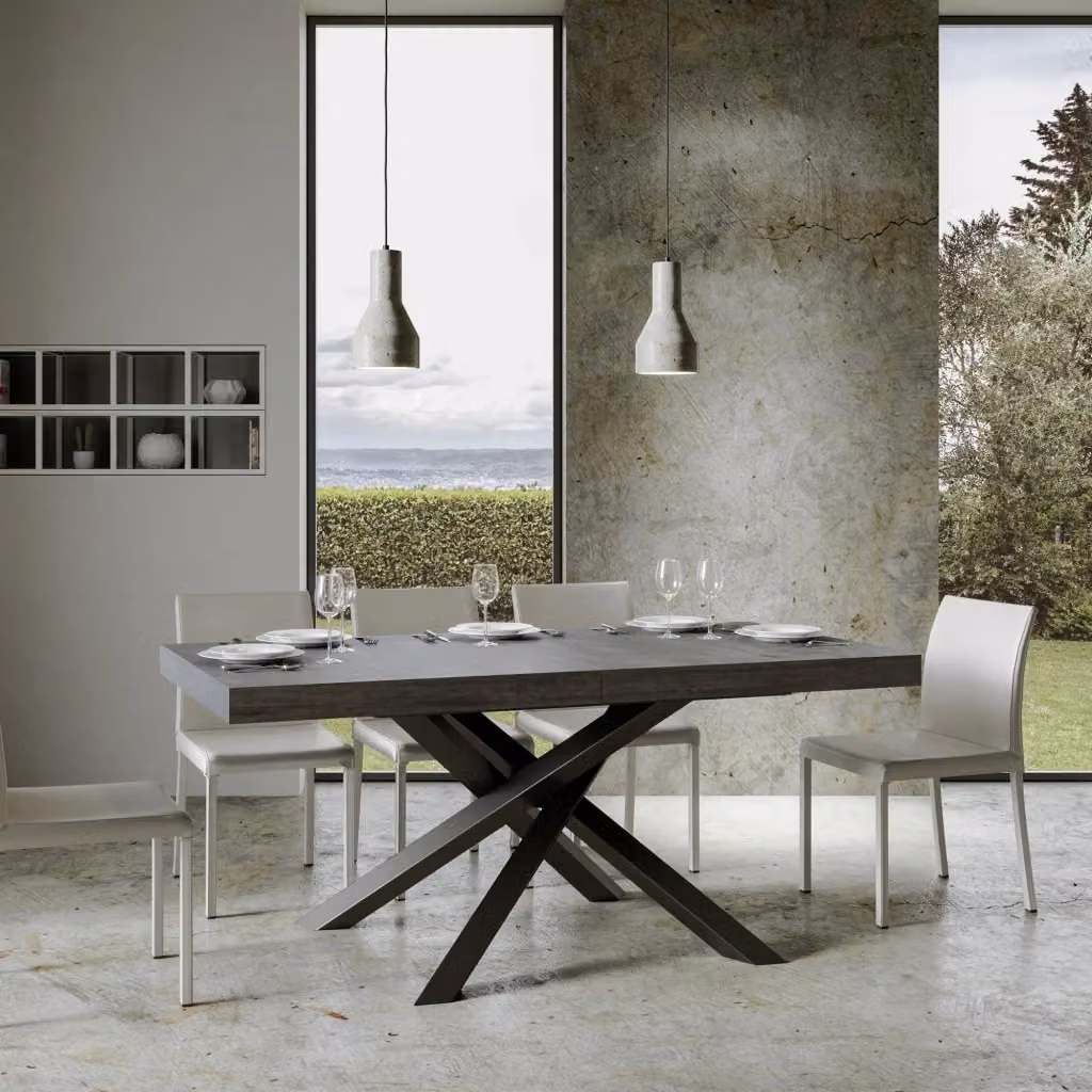 Tavolo da pranzo allungabile Volantis GIORDANOSHOP moderno rettangolare grigio L: 180-440 cm, P: 90 cm, H: 77 cm – 2