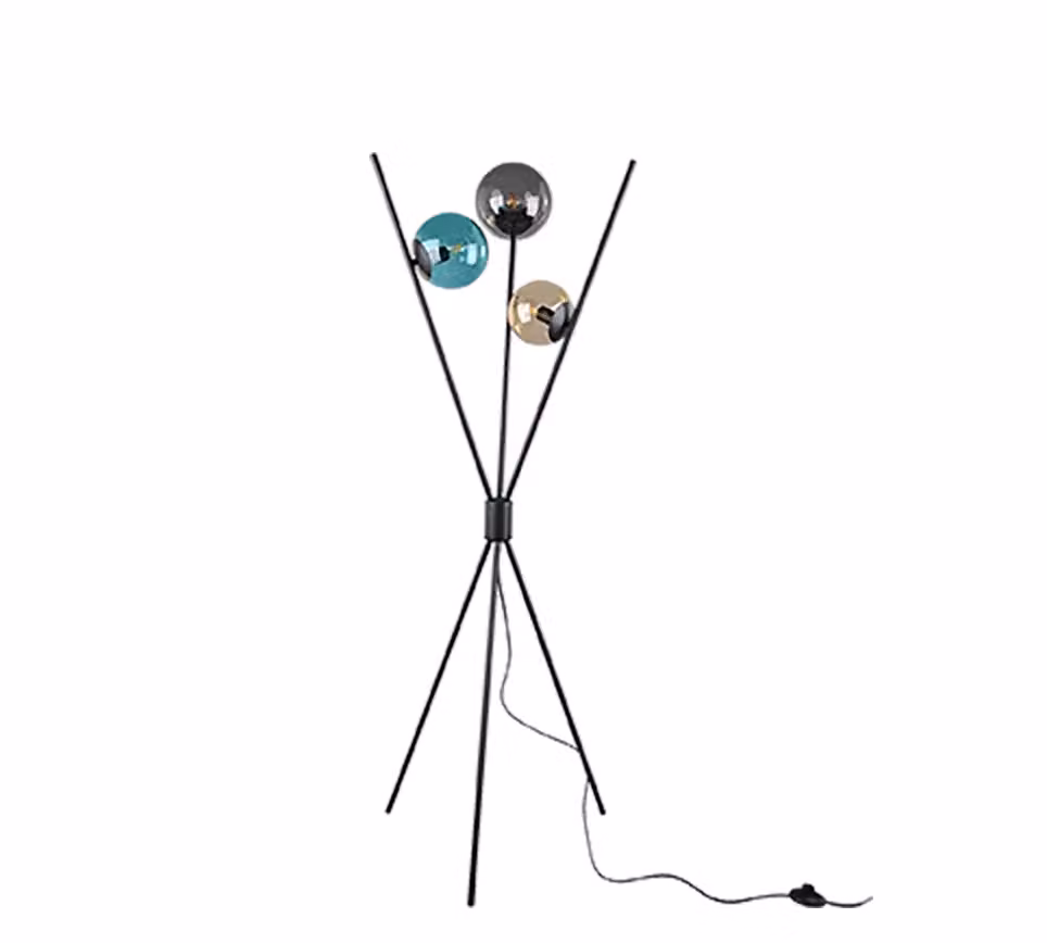 Piantana Trio Leuchten Lance in metallo e vetro multicolor, H 156 cm – 2
