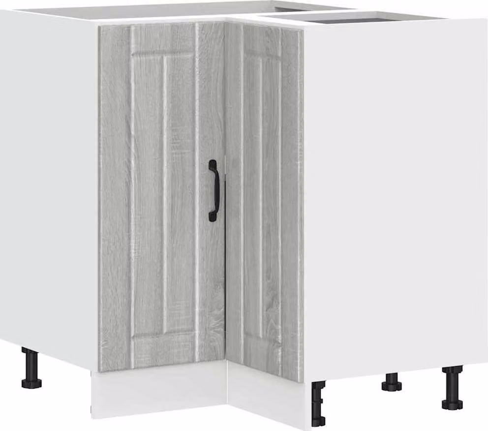 Mobile Base ad Angolo Cucina Lucca Grigio Sonoma in Truciolato