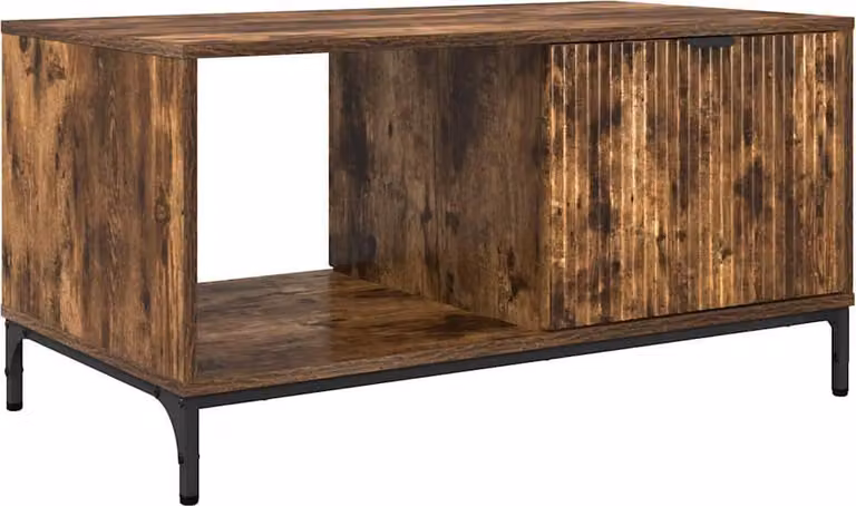 Tavolino da salotto con cassetto Rovere fumé 90 x 49 x 46 cm