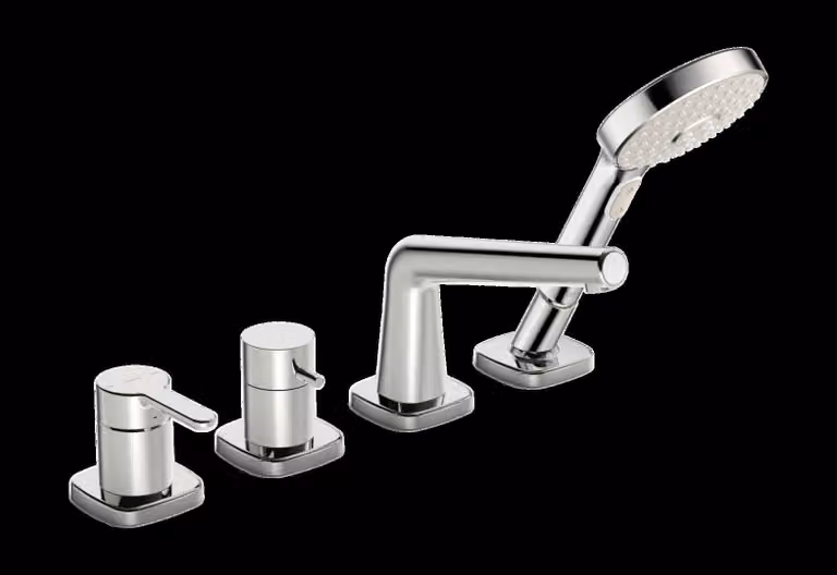 HANSA HANSADESIGNO Style Set de montage final pour bain/douche, 4 trous, saillie : 189mm, 53122083, 53122083