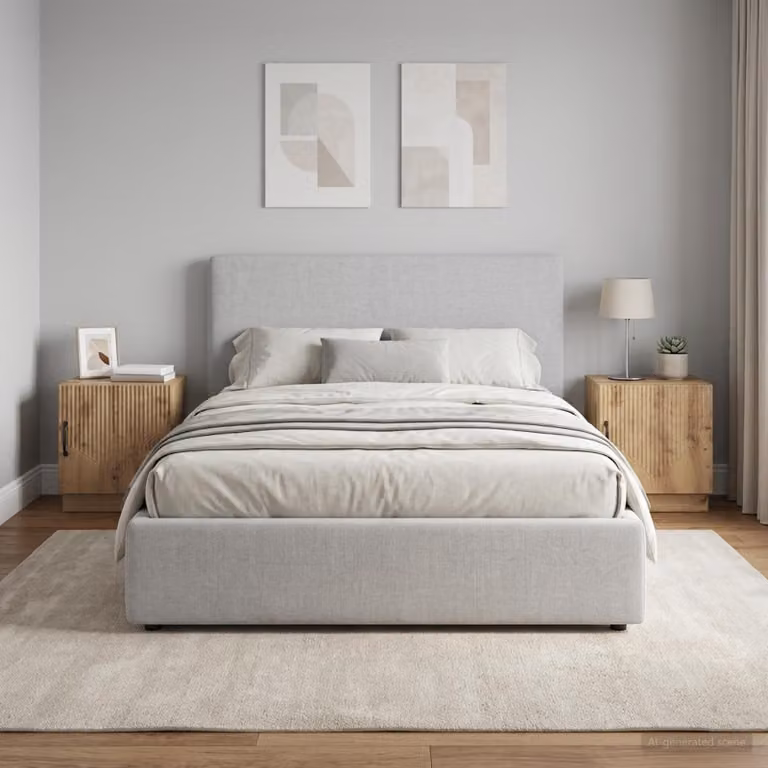 Set di 2 comodini moderni vidaXL in rovere e metallo, colore marrone, L 43 cm x P 34,5 cm x H 47 cm