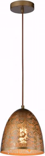 Lampada a sospensione Candellux Sfinks in ottone color oro, regolabile in altezza e dimmabile, Ø 20 cm