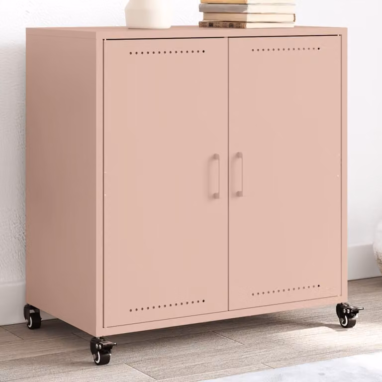 vidaXL Madia Rosa 68x39x72 cm Acciaio