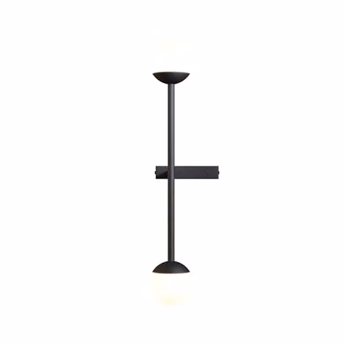 MAYTONI DECORATIVE LIGHTING Lampada da parete a LED con tocco in metallo e vetro nero 900 LM 3000K per soggiorno, cucina, camera da letto, sala da pranzo, ufficio