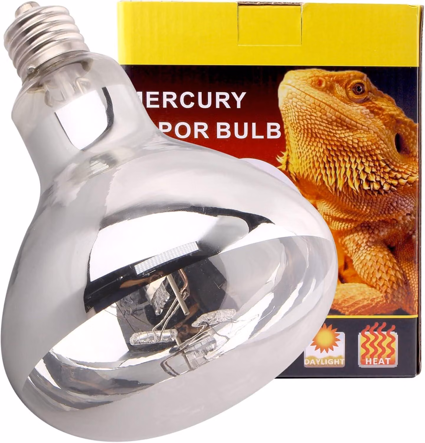 Lampada per rettili UVA e UVB - 80 watt - attacco E27 - spettro completo - adatta per tartarughe, gechi e draghi barbuti