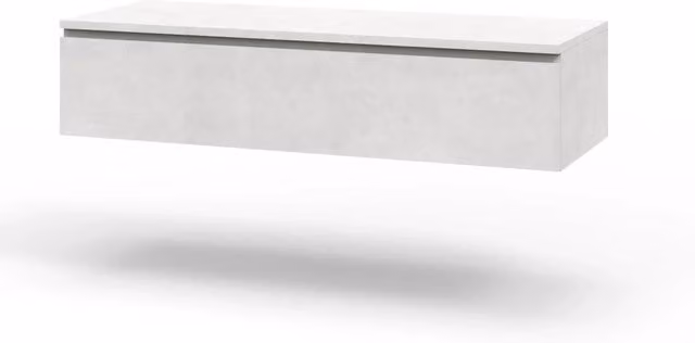 Base con top 1 cassetto ASTRA L.120 P.45 H.27 cm colore bianco pietra