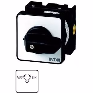 Pulsante on-off Eaton, T0, 20 A, da incasso, 1 modulo, contatti: 2, 45°, a pulsante, con posizione zero, con ritorno, Off I On, codice articolo 15061 009122