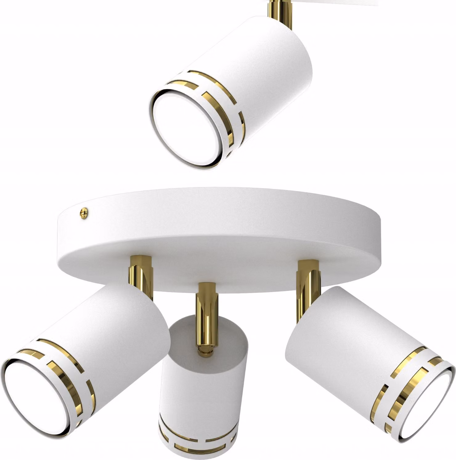 Lampada Da Soffitto In Oro Bianco Con Faretto Mobile A Led Gx53 Polish Spot Lamp