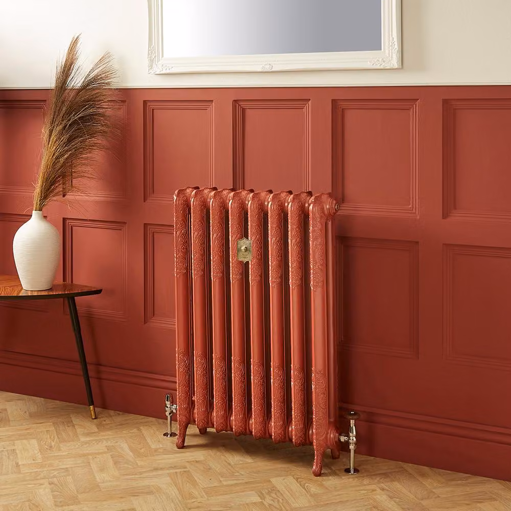 Radiatore Tradizionale in Ghisa a 2 Colonne - Alto 950mm - Finitura Rosso Mattone Eating Room Red di Farrow & Ball - Charlotte