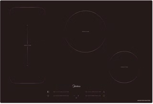 Piano cottura Midea ad induzione MIH740F98K0 77 cm 1 zona bridge colore nero