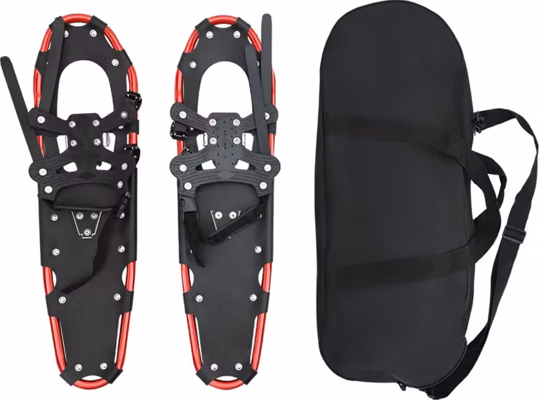 Ciaspole 3 in 1 Rosso e Nero 78,5 x 22 cm Alluminio e HDPE