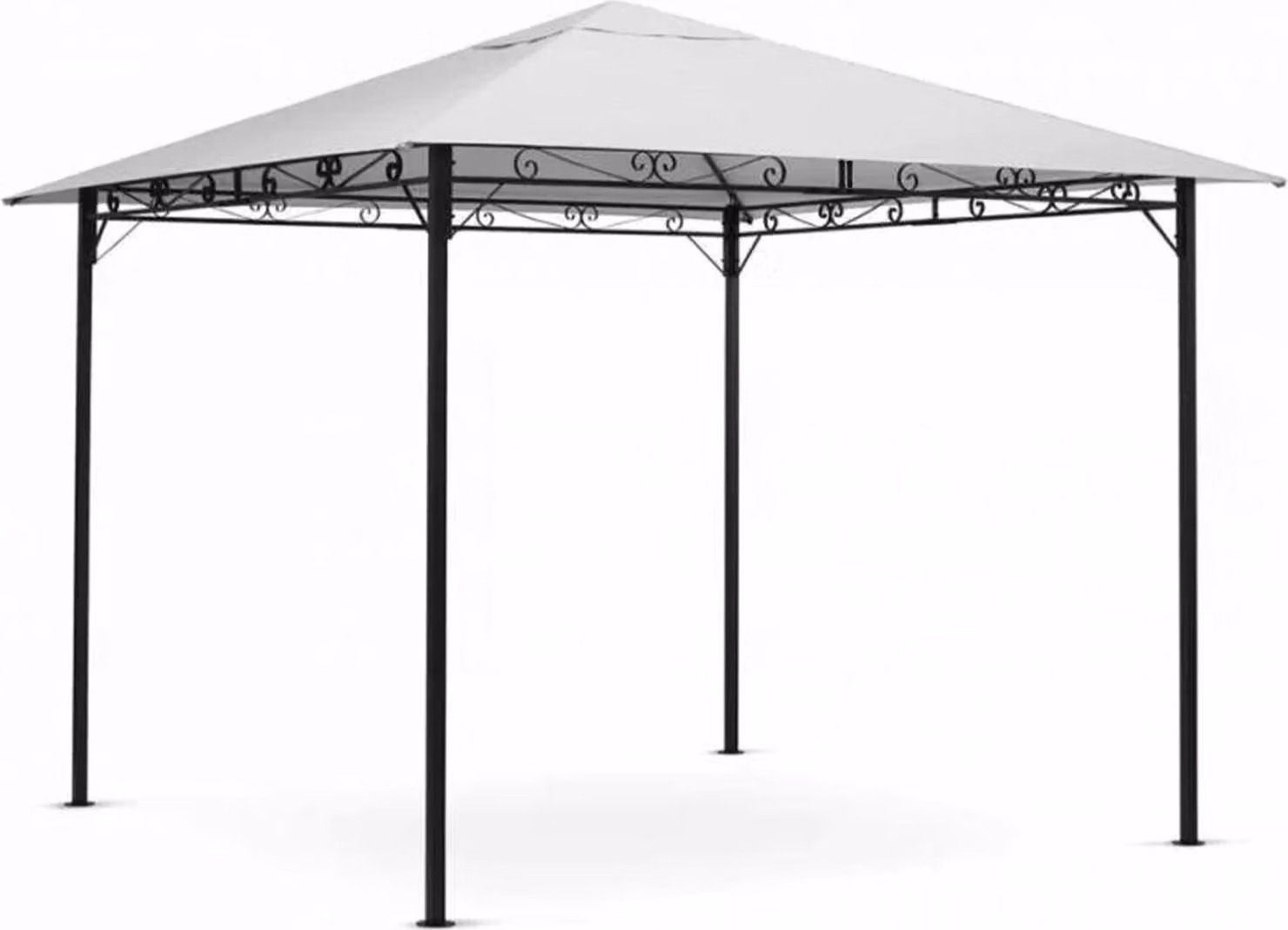 Aga Gazebo da Giardino 3x3 m Grigio