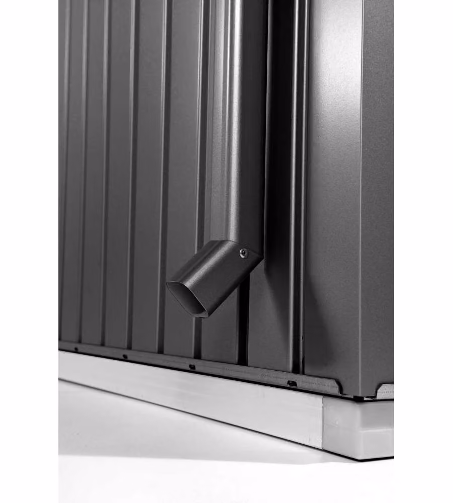 Tubi pluviali per Casetta HighLine grigio scuro metallizzato, 2 unità